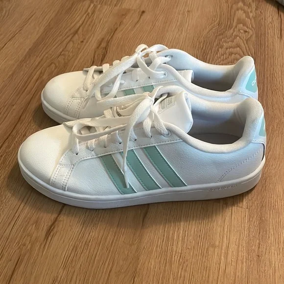 adidas gazelle silver green womens Adidas Mens Black Cloudfoam Ortholite Float Slip-On Athletic Shoes Siz   Picky Thrifter